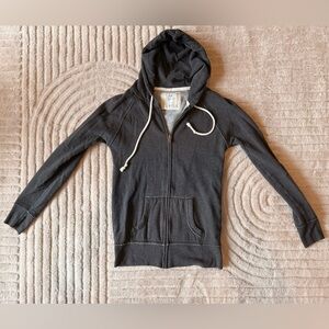 Aerie Charcoal and Cream Hoodie